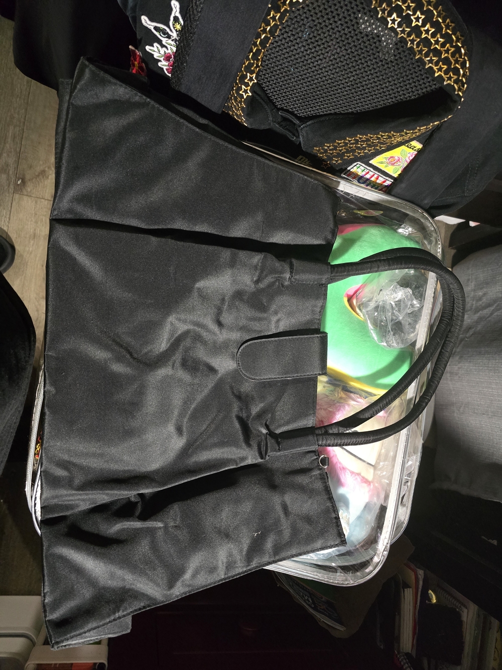 Classic Black Women's Tote Bag with Dual Handles